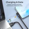 USB Type C Cable L-shaped 180 Degree Rotation Fast Charging High Speed Data Transfer Micro Cable Made of Reinforced TPE Galaxy and Other Android Types