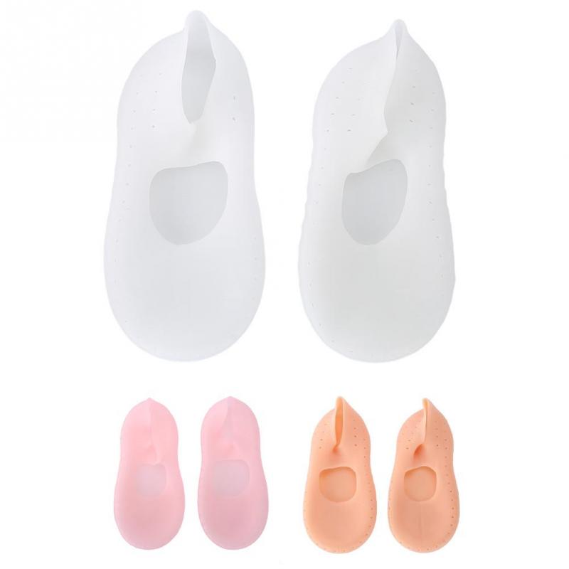 1 Pair Silicone Socks Foot Anti-cracking Protector Foot Care Tool Prevention Socks