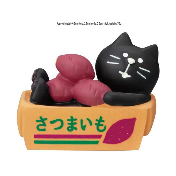 ZAKKA Осенний Урожай Смоляная Фигурка Кошки с Хурмовым Деревом - Модный INS Сюрприз-Бокс Украшение