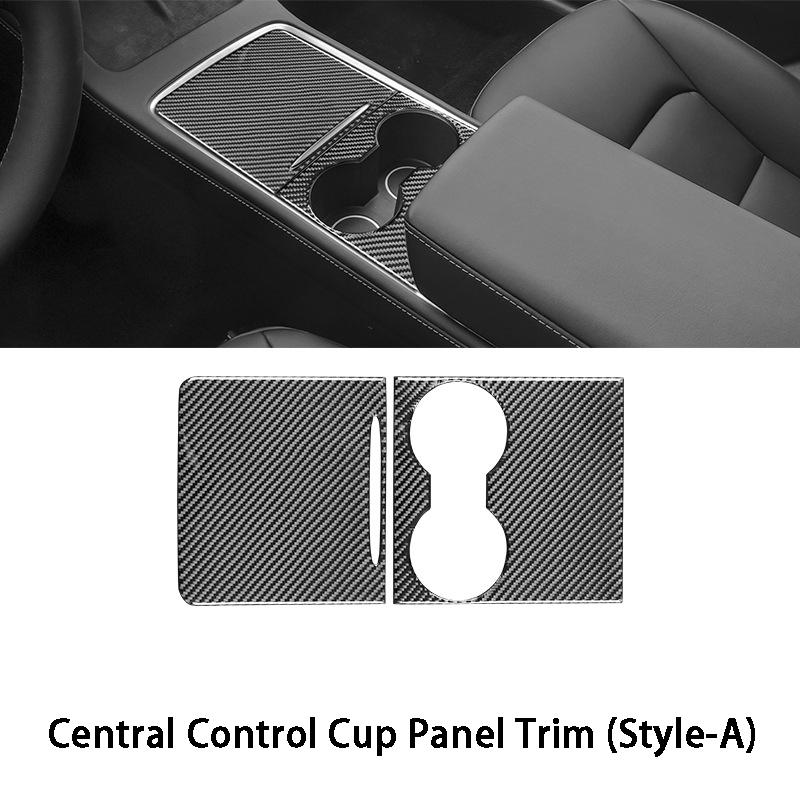 Центральная стойка рулевого колеса из углеродного волокна, крышка подъемника окна, наклейка, украшение, стильные автомобильные аксессуары для модели Tesla