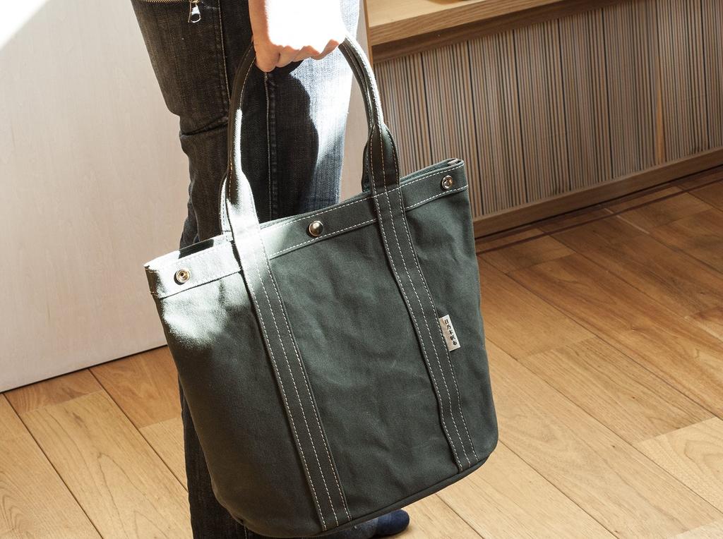 Hinomoto Canvas Tote Bag M Waterproof 217M No. (Moss Green)