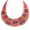 [N1179] - Golden Red 'Kilimanjaro' Designer Necklace