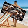 Border Collie Print Beach Towel, Large Soft Quick Dry Towel for Beach Camping Swimming