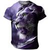 Daily Oversized Men's T-Shirt 3D Lion Print Tees Tops Summer Casual Animal Pattern Streetwear New Fashion Street Men Clothing