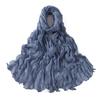Autumn New Crumpled Scarf For Women Girls Students Solid Color Cotton Voile Thin Scarves Soft Knitting Shawl Female Wrap Shawls