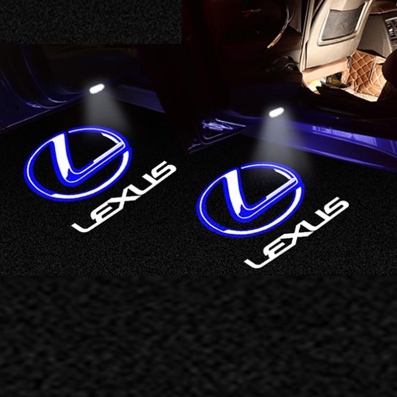 2 шт. Светодиодная подсветка логотипа автомобиля, дверной проектор для LEXUS ES RX GX LS LX IS GS RC UX Series IS F IS250 IS300 IS350