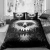 3D Skull Head Bedding Set Terror Pattern Quilt Cover Pillow Case 2 or 3 Pieces DE135 * 2 Halloween Extra Large Soft Home Decoration