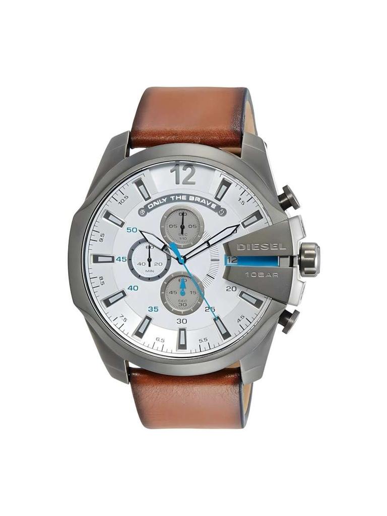 Мужские кварцевые часы Meg's Classic Casual DZ4280 - Часы с круглым циферблатом и кожаным ремешком - Идеальный подарок на дни рождения или праздники.