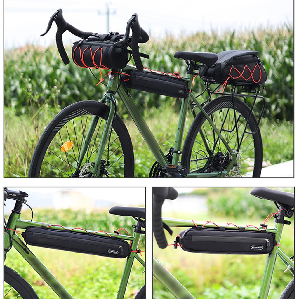 Waterproof Bicycle Triangle Bag Large Capacity Bicycle Frame Bag Bike Under Tube Bag