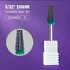 Black 5 In 1 Ceramic Nail Drill Bit For Electric Drill Machine 3/32" Shank Milling Cutter Fast Remove Acrylic Or Hard Gel