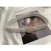 Beautiful Pearl Belts Fashionable White Beaded Pearl Ornament Belt Strong Elastic Cord Belts Woman's Dress Belts