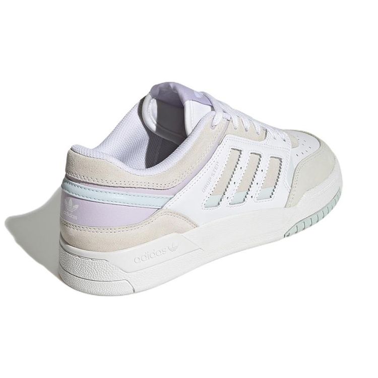 Adidas Originals Drop Step Low Non-Slip Durable Low-Top Skate Shoes Women Sneakers White Purple HP2328