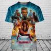 Мужская футболка Marvel Deadpool с 3D-печатью в стиле Харадзюку, персонализированный принт, летняя, с коротким рукавом, свободная и дышащая