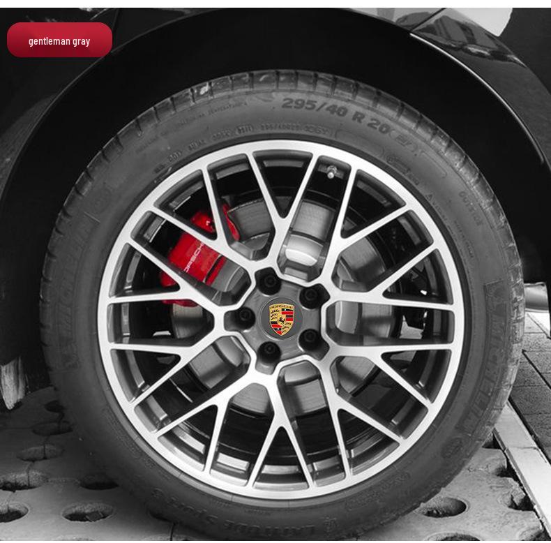 Совместимые колпачки на диски Porsche для Cayenne, 911, Panamera, Macan - Цветной логотип, Центральные колпачки на шины