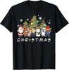 Christmas Santa Friends Reindeer Snowman Family Xmas Holiday Gift Unisex T-Shirt