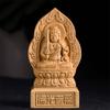 Wooden Buddha Natural Cliff Buddhist Altar Buddha Buddhist Altar Principal Zodiac Guardian Zodiac Buddha Statue Lucky Buddha 13cm X Width 7cm X Depth