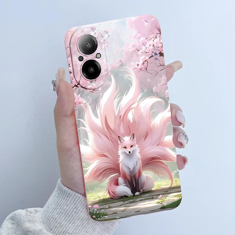 For Realme C67 4G RMX3890 Phone Case Butterfly Flower Girl New Design Soft Silicone TPU Back Housing for Oppo RealmeC67 Covers