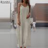 Women Summer Off Shoulder Pocket Tie Wide Leg Overalls