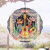 Colorful Cinco De Mayo Wind Chime with Rotating Hook Vibrant Guitar Sombrero Design Metal Outdoor Decor for Garden Patio Party Gift