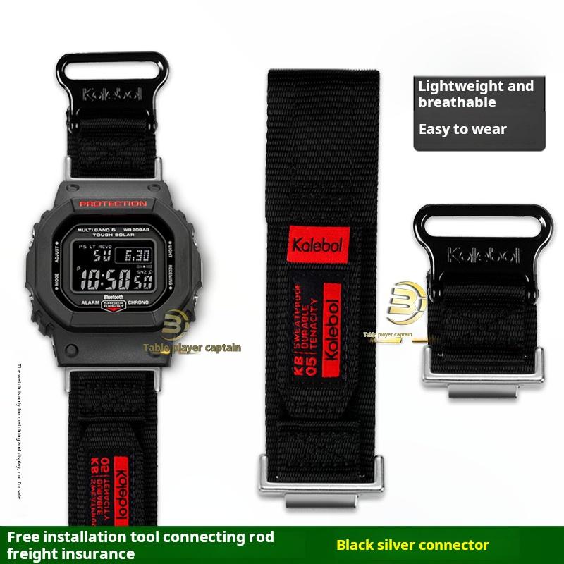 Для часов Casio G-SHOCK DW5600 GW-M5610 GW-B5600 G-5600 GW5000 Ремешок Модифицированный Внешний Плетеный Нейлоновый Холщовый Ремешок для часов мужской браслет