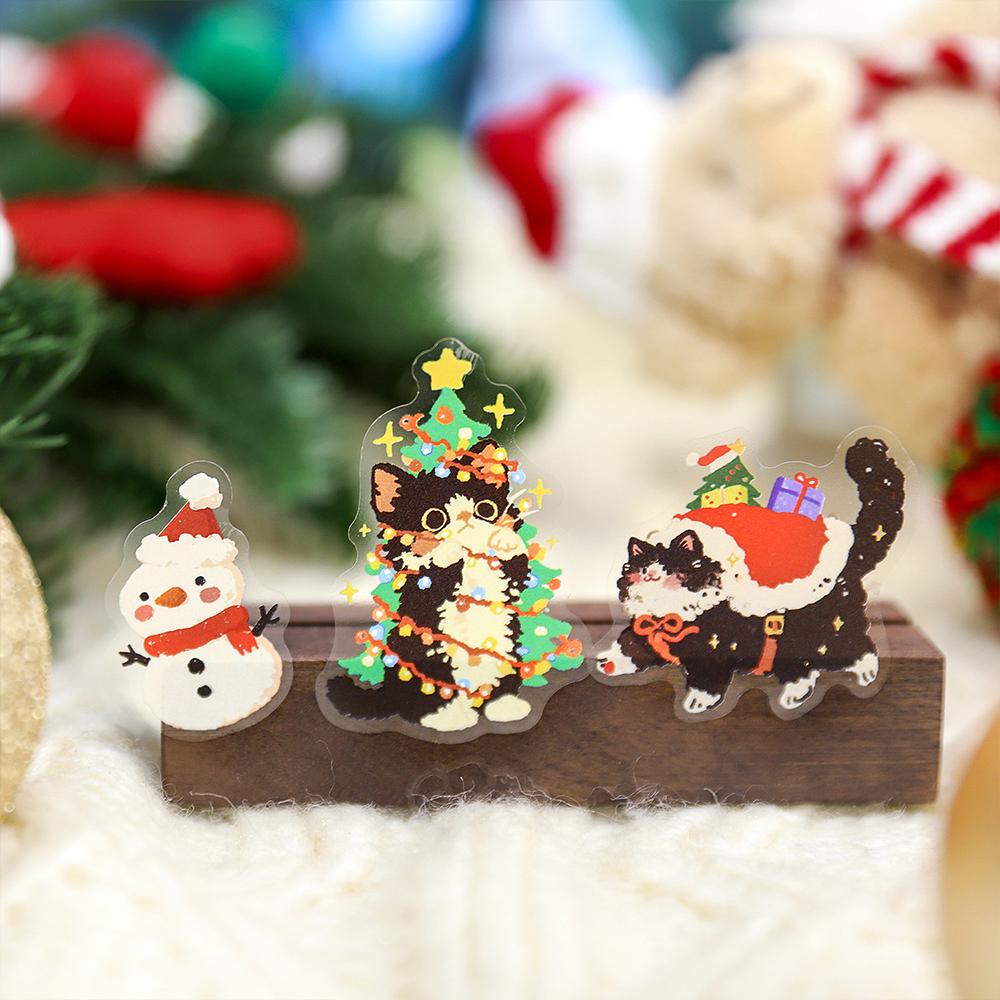 Креативные наклейки Mengmeng Black Meow, Материалы для аккаунта кошки, Наклейки для DIY