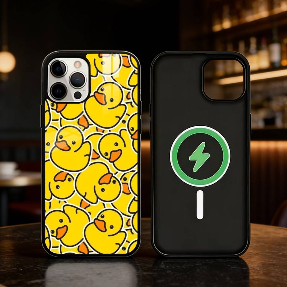 Yellow Duck Cute Phone Case For iPhone 17/16/15/14/13/12/Plus/Pro/Max for Magnetic Wireless Charging