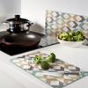 Glass Decorative Snack Serving Boards Retro Background 2x30x52 cm
