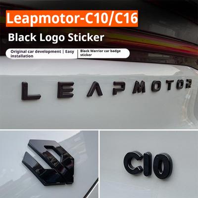Для Leapmotor C10 C16 Черненая Наклейка-Буква на Значок Автомобиля Черный Воин Аксессуары для Внешней Модификации
