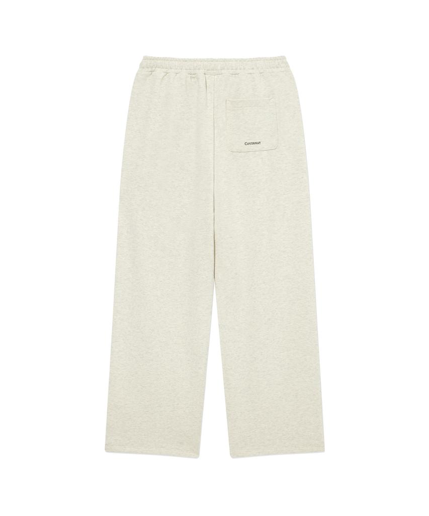 COVERNAT Semi-Wide Signature Symbol Sweatpants Oatmeal