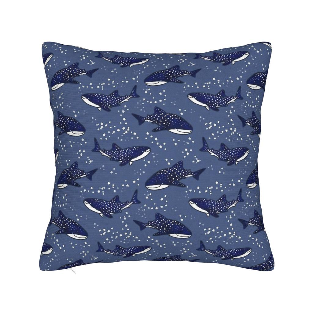 Голова молотка   Чехол для декоративной подушки Полиэстер Подушки для дивана Звездные китовые акулы Винтажный наволочка