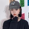 Korean Style Embroidered Sun Hat Cotton Washed Cotton Peaked Hat Love Heart Baseball Cap  Outdoor