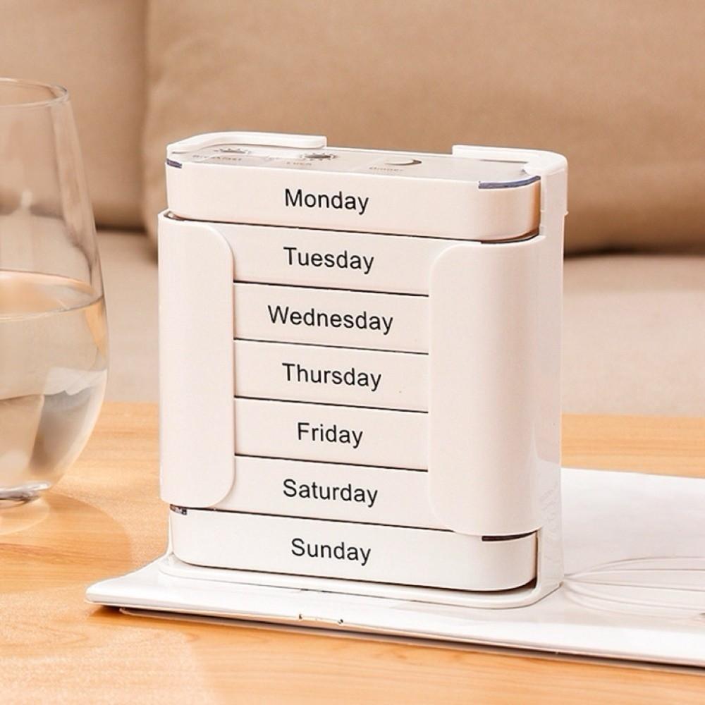 Еженедельный органайзер для таблеток с 28 ячейками, большой вместимости, дорожный футляр для таблеток, портативная 7-дневная таблетница, уход за пожилыми людьми