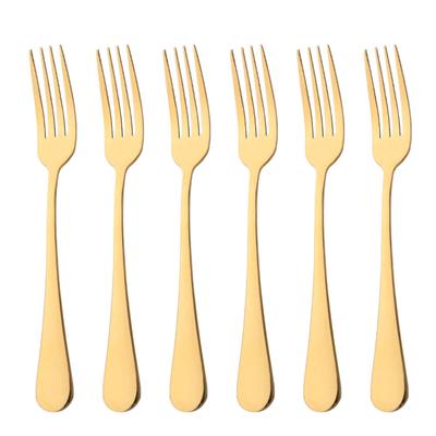 Drmfiy Обеденные вилки Набор столовых приборов из нержавеющей стали 6 штук Вилки для закусок и десертов Столовая посуда Салатная вилка Столовые приборы Кухонные принадлежности