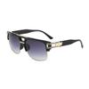 New Fashion Double Beam Men'S Sunglasses Retro Box Anti Uv Driving Metal Glasses Uv400 Outdoor Beach Cycling Sunscreen Goggles