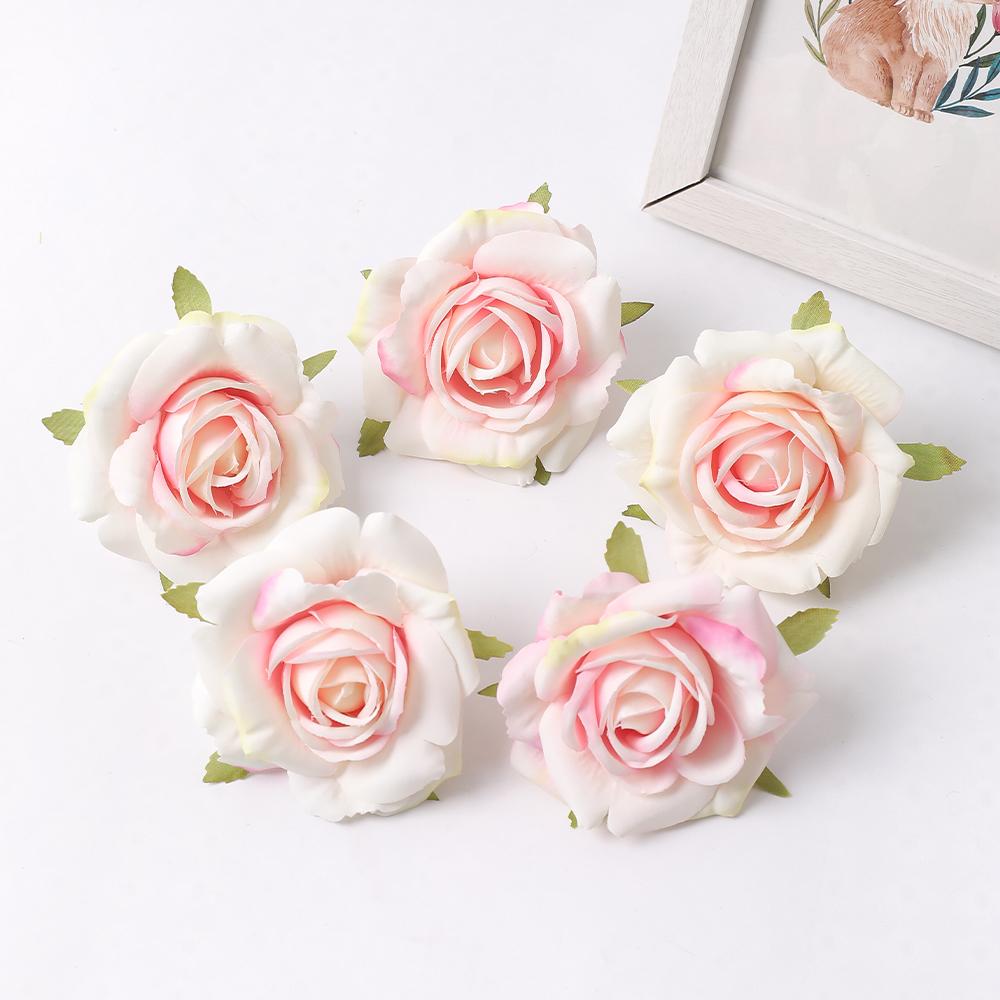 5/10Pcs Rose Artificial Flower Silk Fake Flowers Home Decor Garden Wedding Party Decoration DIY Craft Garland Gift Accessories