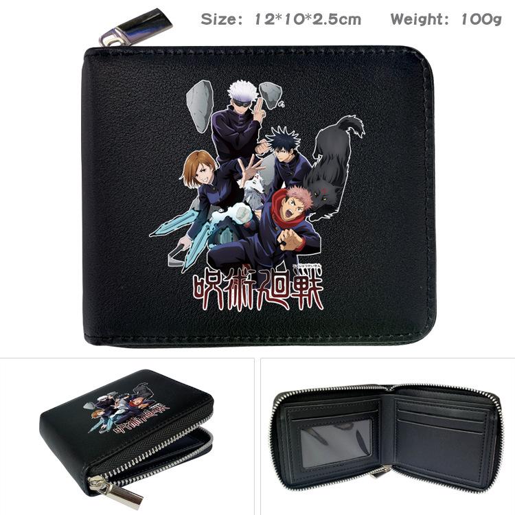 Jujutsu Kaisen Anime Zip PU Wallet Cartoon Print Coin Purse Large Capacity Card Holder Gojo Satoru Sukuna 1pcs