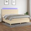 VidaXL Slatted Bed Base with Mattress and LED, Upholstered Bed, Double Bed, Adult Bed for Interior Bedroom, 3135626