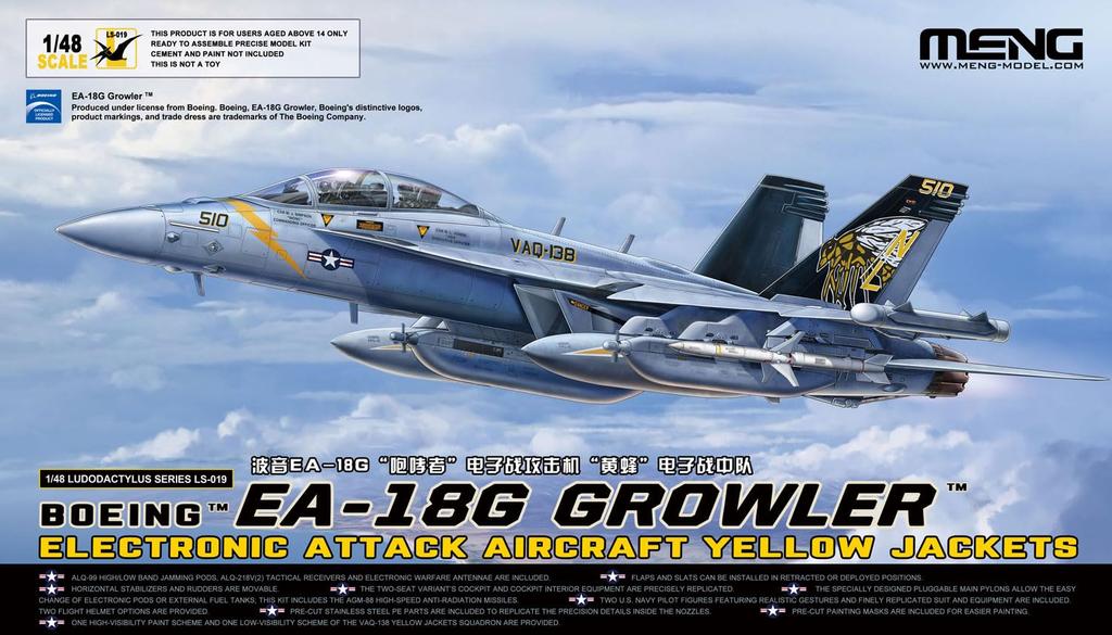 Monmodel Boeing Growler Радиоэлектронный самолет Yellow Jackets Пластиковая модель MLS019 1/48 EA-18G (Самолет)