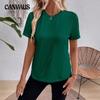 Женская летняя свободная футболка с круглым вырезом и короткими рукавами