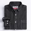 New 100% Cotton Men's Shirt Long Sleeve Spring and Autumn Denim with Pockets of High Quality Fashion Wear Free Casual Slim Fit