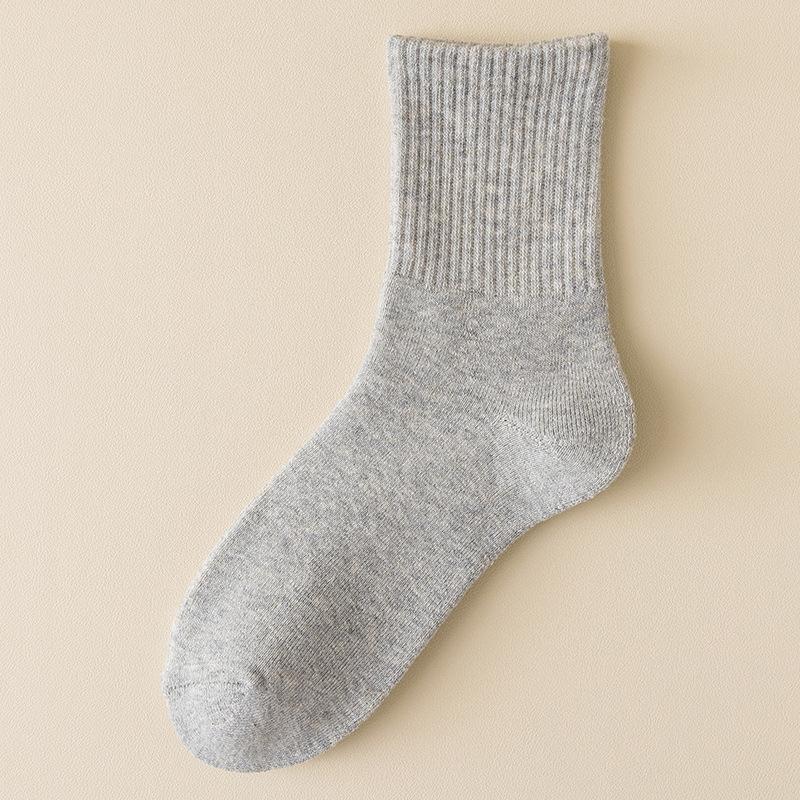 Men's Winter Pure Cotton Wool Ring Thick Warm Solid Color Comfortable All Match Tube Socks