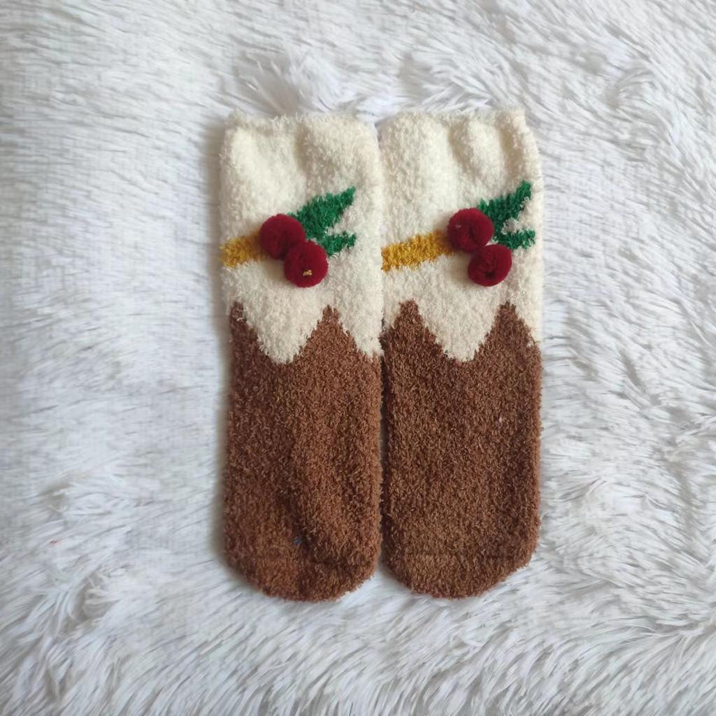 Пушистые Короткие Носки Женские Собака Кошка Панда Пушистые Зимние Женские Напольные Теплые Плюшевые Удобные Смешные Милые Каваи Носки-Тапочки для Сна Меховые