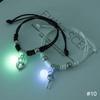 1 Pair Luminous Bracelet Fashion Alloy Hand Braided Bracelet Luminous Bracelet Jewelry Gift for Friends Lovers AVE