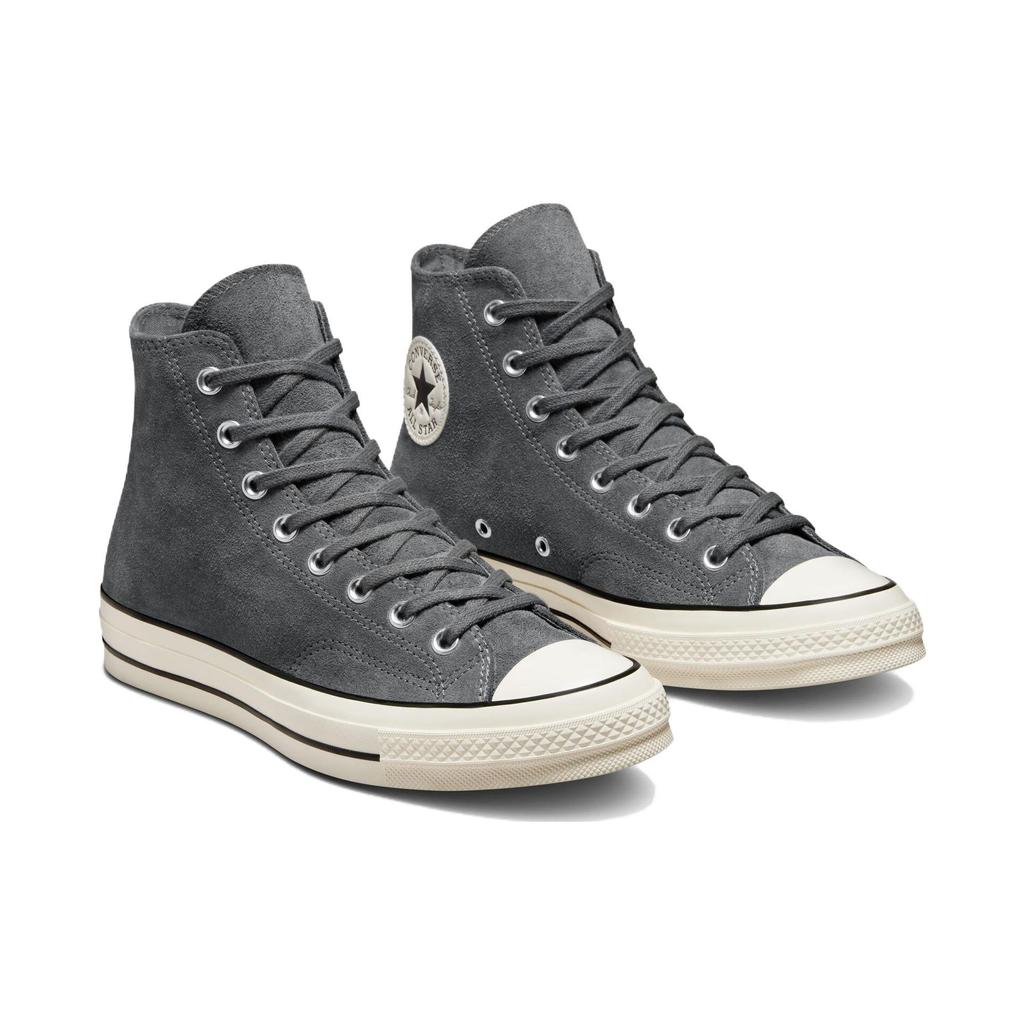 Converse Chuck 70 Suede High Cyber Grey Unisex Sneakers Egret Black A02753C