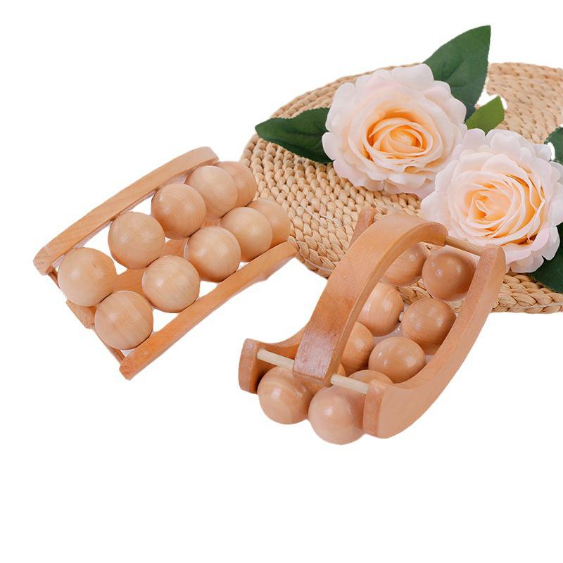 Деревянный терапевтический роликовый массажный инструмент, ручной антицеллюлитный триггерный ролик, лимфодренаж, антицеллюлитный ролик для высвобождения мышц