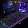 LED Luminous Colorful Lights RGB Gaming Mouse Pad Keyboard Mat For Computers
