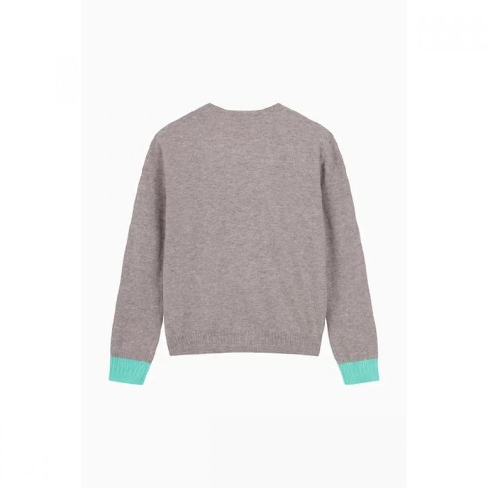 Benetton Sleeve Color Block Lettering Knit Bakpe1611