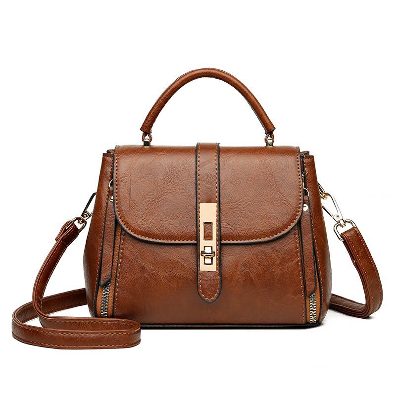 New Bag Women's Fashion Versatile Large Capacity Shoulder Messenger Bag Retro Medium Handbag Women's Bag