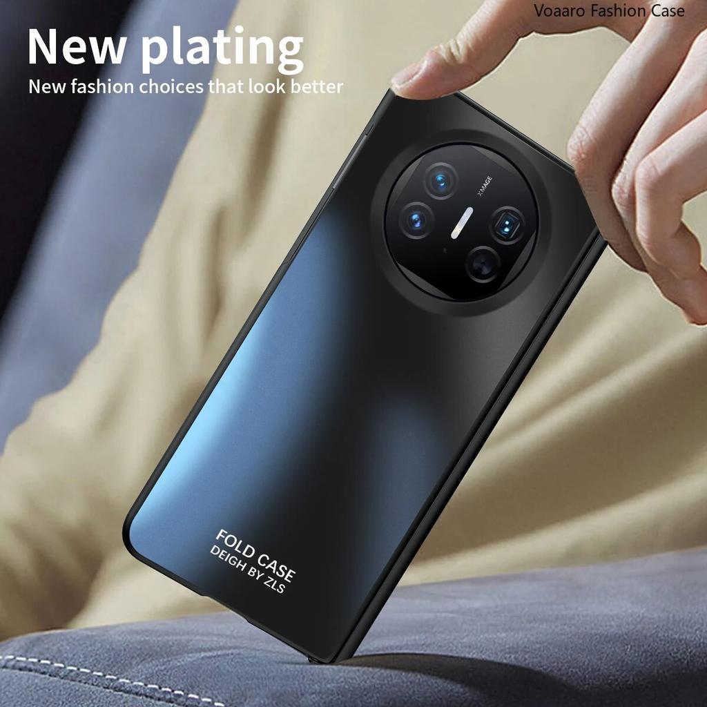 Роскошный чехол со стеклянной пленкой на переднем экране для Huawei Mate X5, чехол для Huawei Mate X5, шарнирный чехол, противоударный защитный чехол