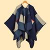 Shawl Imitation Cashmere Knitted Scarf Split Fork Oil Painting Cape Cloak Outside